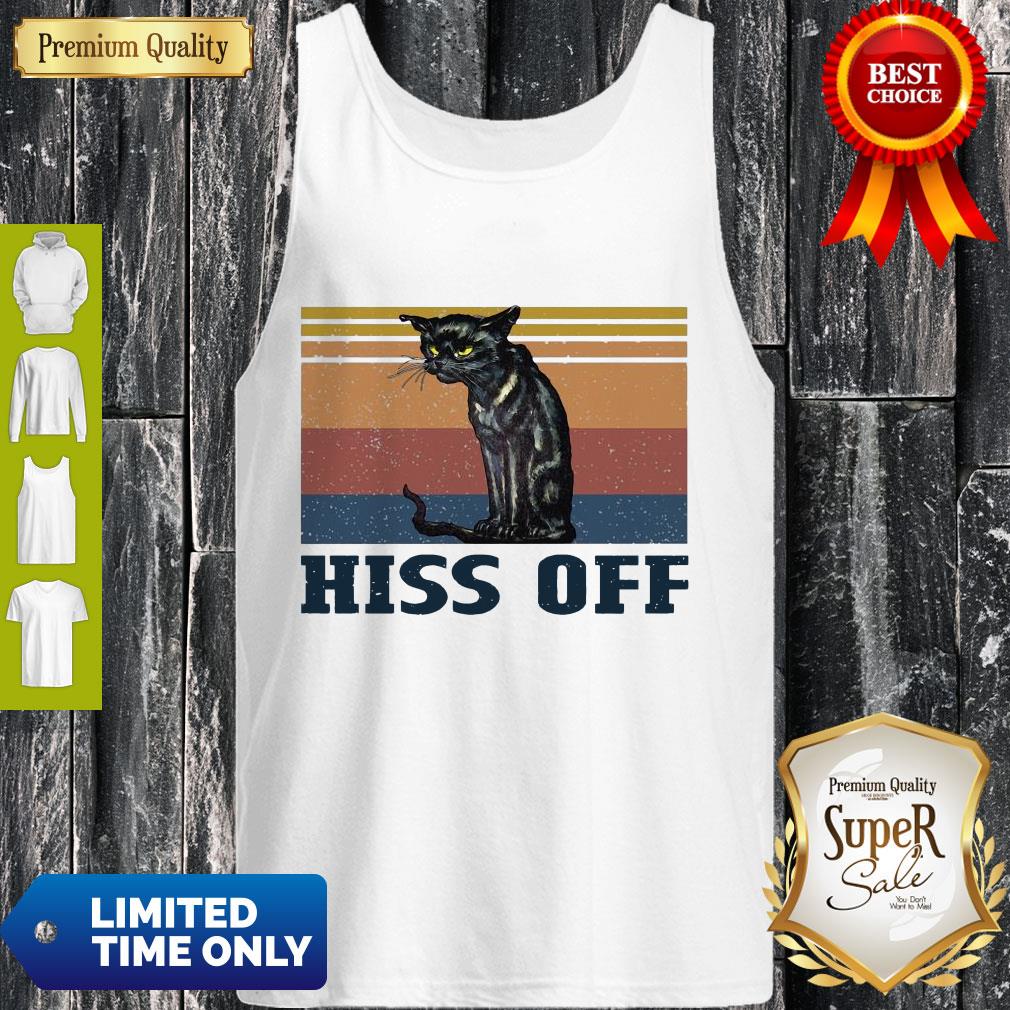 Hot Black Cat Hiss Off Vintage Shirt