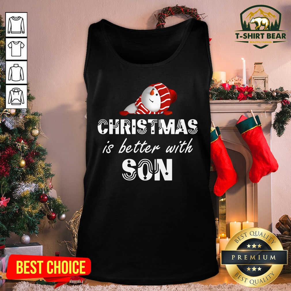 Pretty Christmas Is Better With Son Snowman Shirt