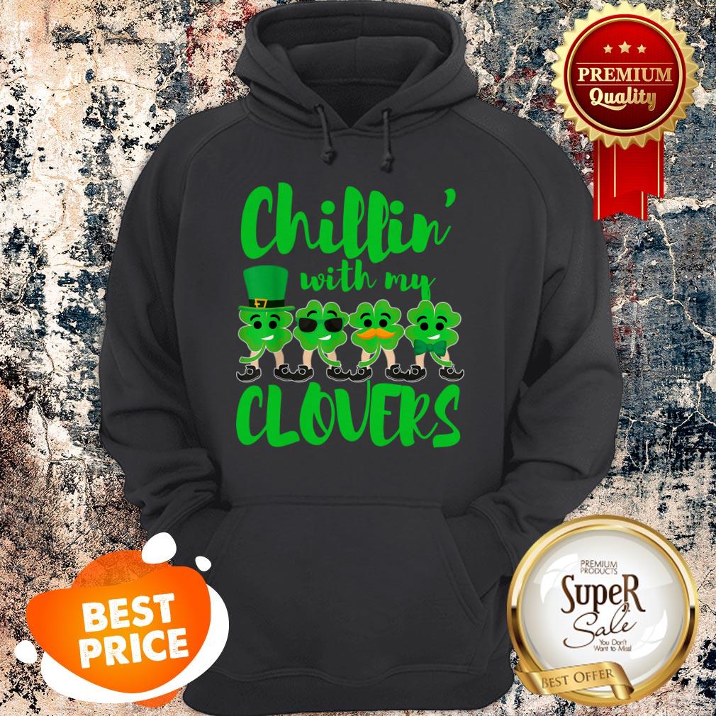 Teacher St Patricks Day Chillin With My Clovers Cute Gift Shirt