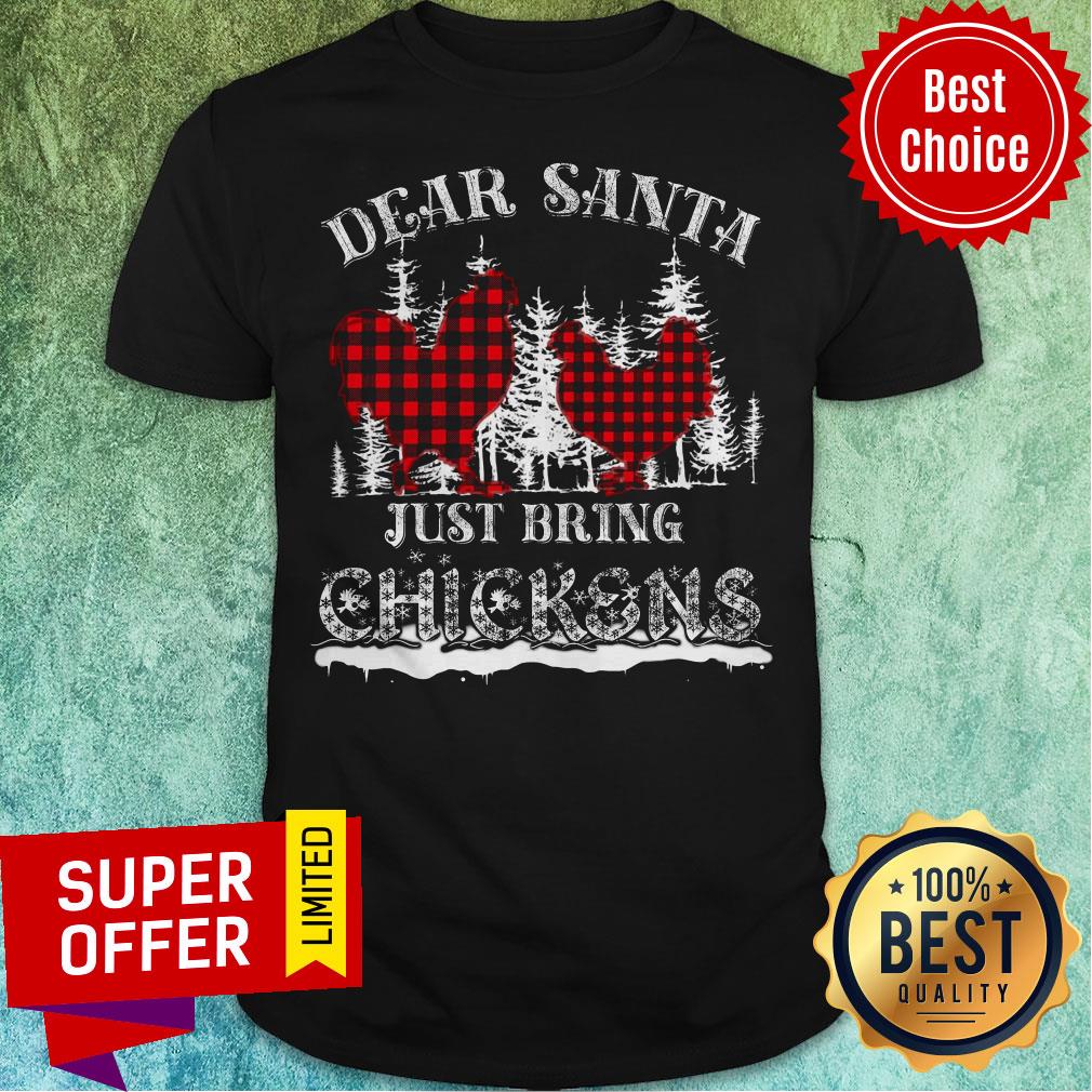 Top Dear Santa Just Bring Chickens Shirt