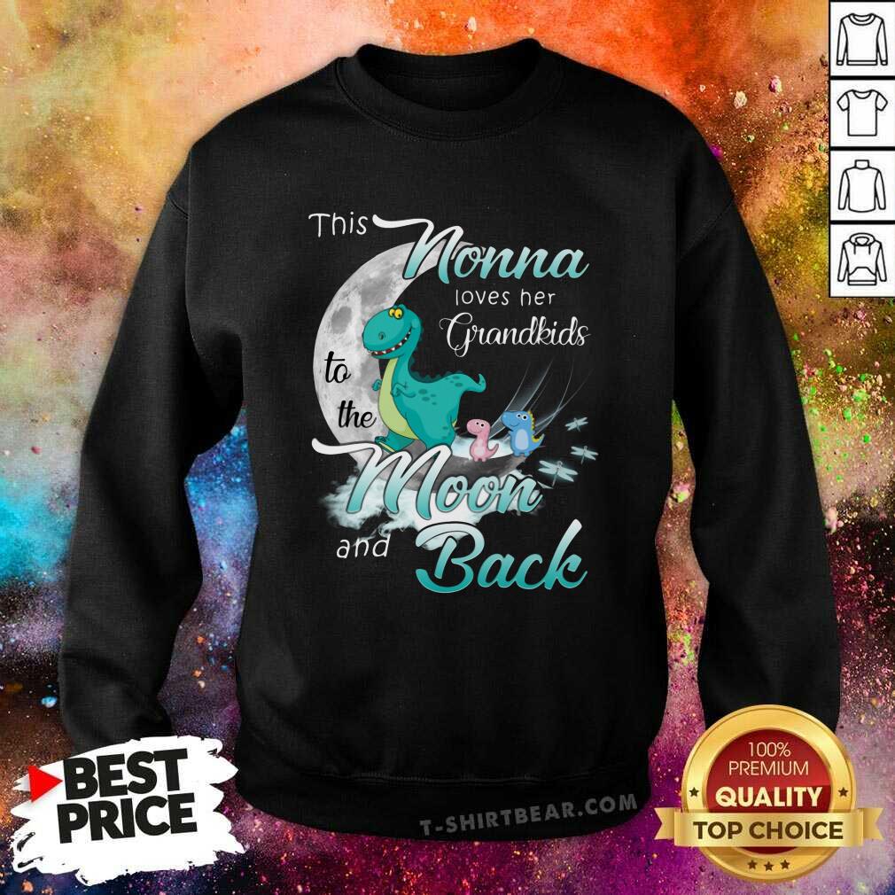 Top Dinosaurs This Nonna Loves Her Grandkids Moon And Back Shirt