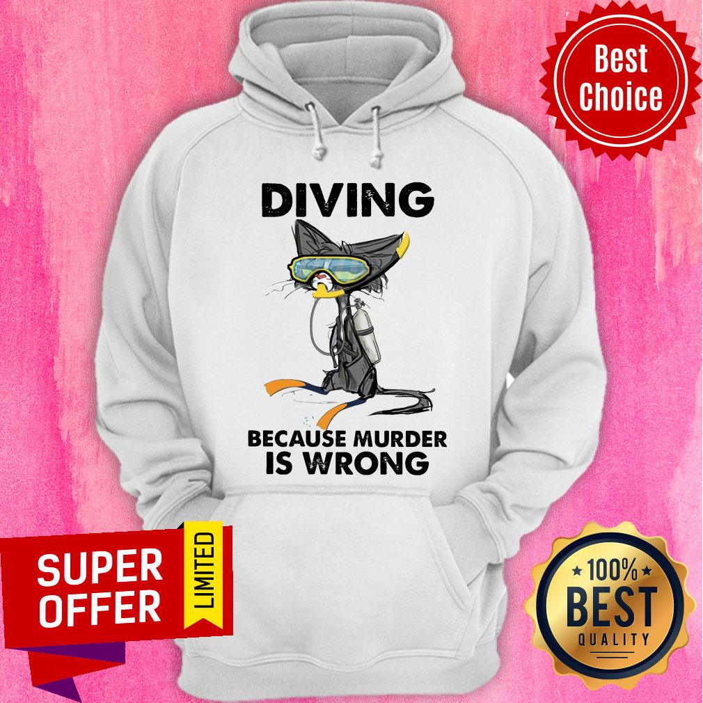 Top Diving Cat Because Murder Is Wrong Shirt