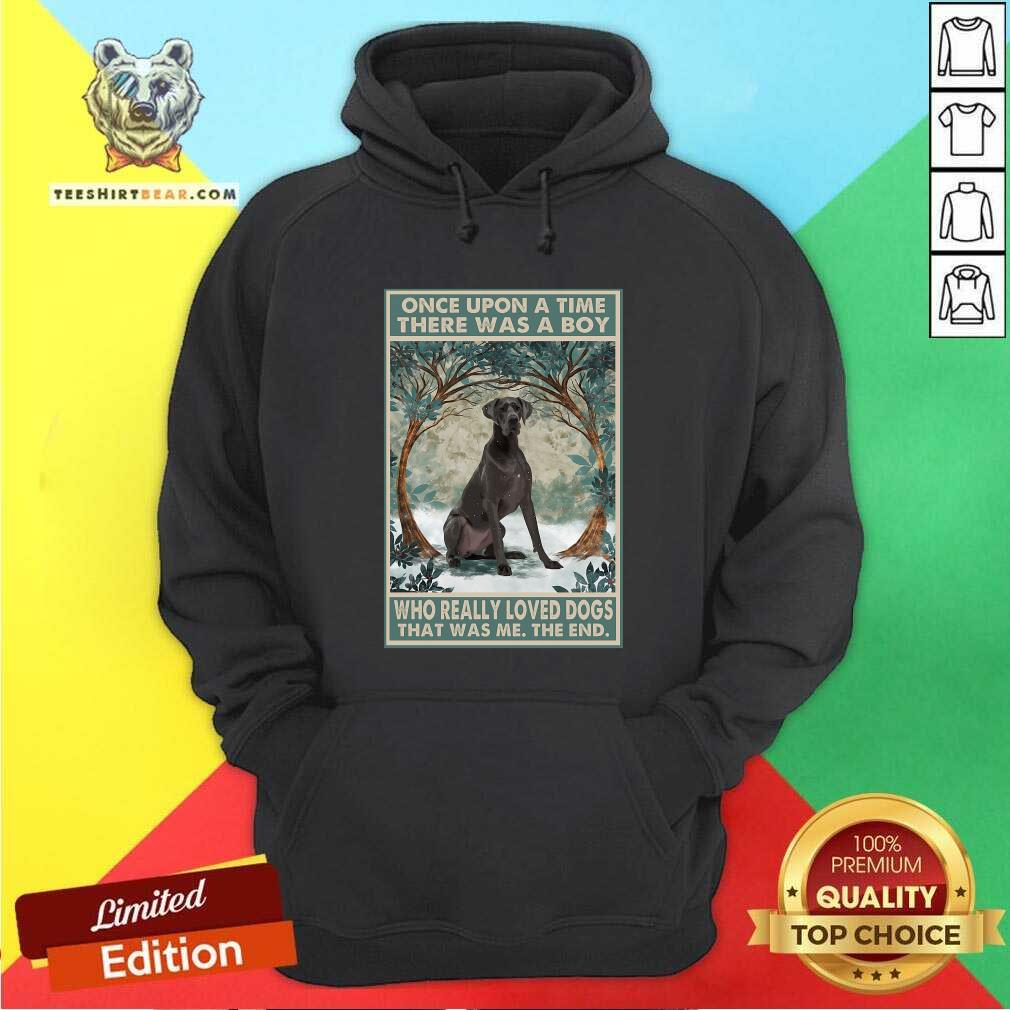 Top Great Dane Once Upon A Time Boy Vertical Poster Shirt