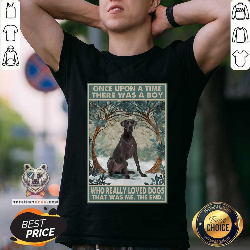 Top Great Dane Once Upon A Time Boy Vertical Poster Shirt