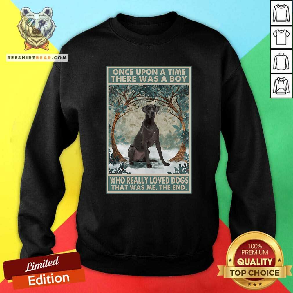 Top Great Dane Once Upon A Time Boy Vertical Poster Shirt