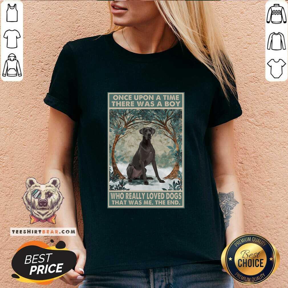 Top Great Dane Once Upon A Time Boy Vertical Poster Shirt