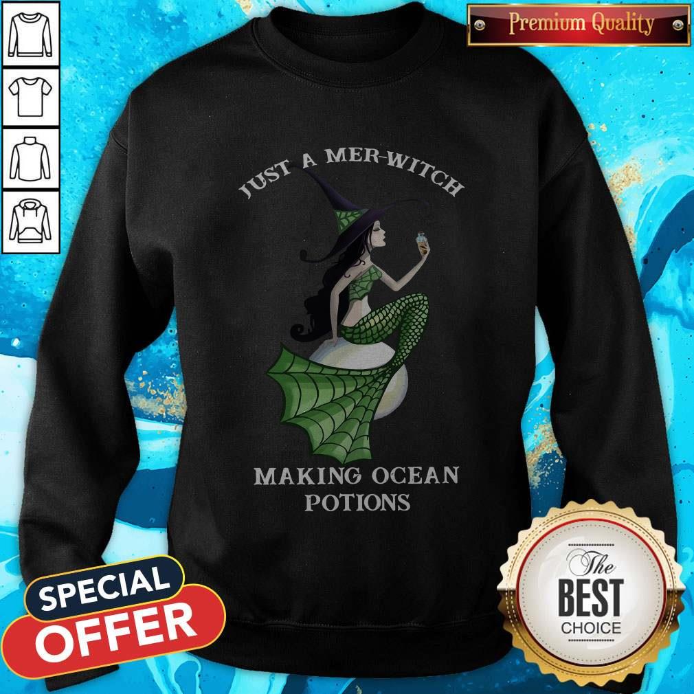 Top Just A Mer Witch Making Ocean Potions Shirt