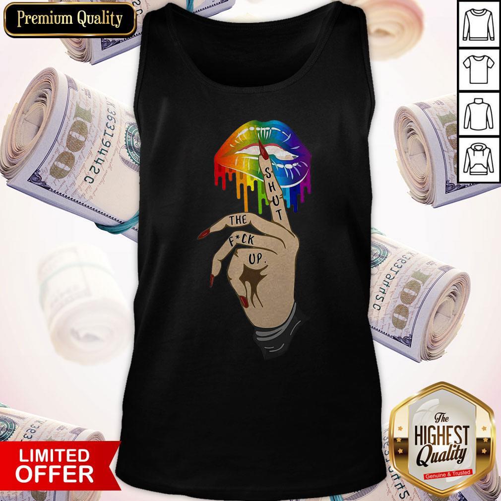 Top LGBT Hand Lip Shuh Duh Fuh Cup Shirt