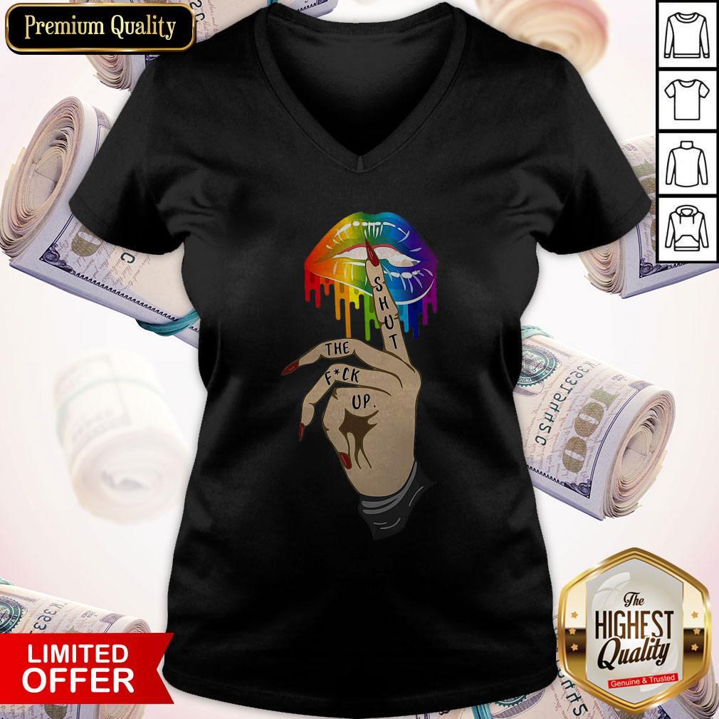 Top LGBT Hand Lip Shuh Duh Fuh Cup Shirt