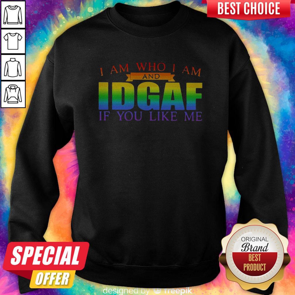 Top LGBT I Am Who I Am And Ldgaf If You Like Me Shirt