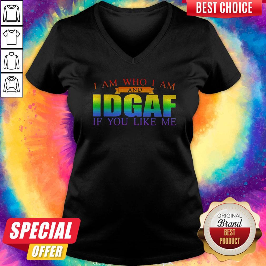 Top LGBT I Am Who I Am And Ldgaf If You Like Me Shirt