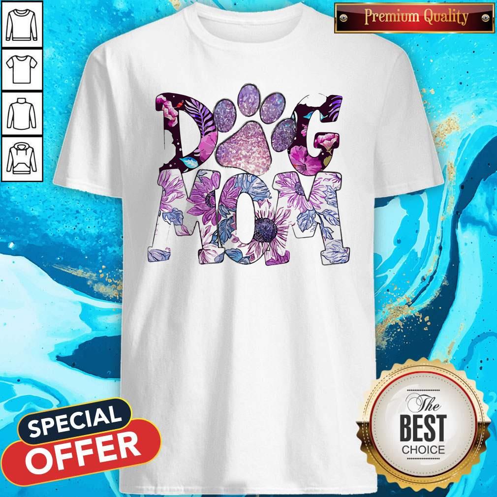 Top Paw Dog Mom Flowers Shirt