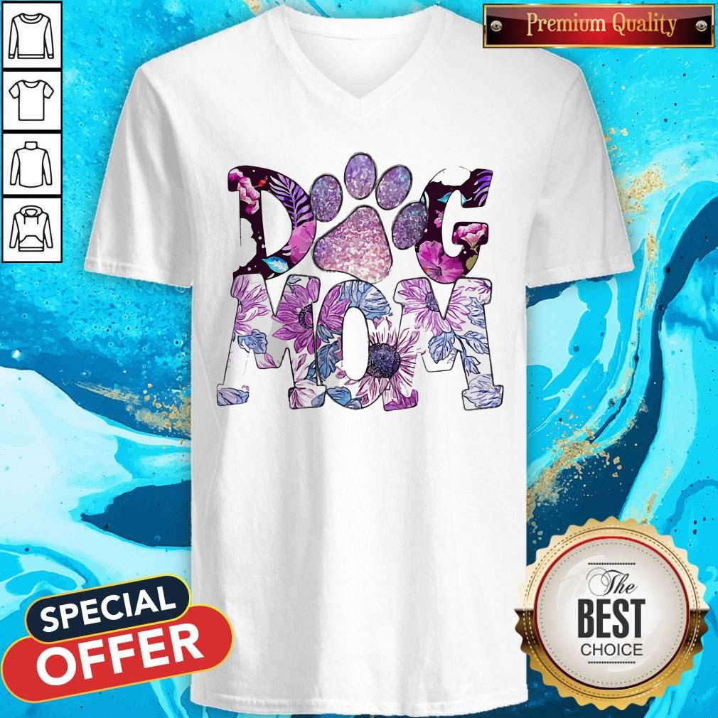 Top Paw Dog Mom Flowers Shirt