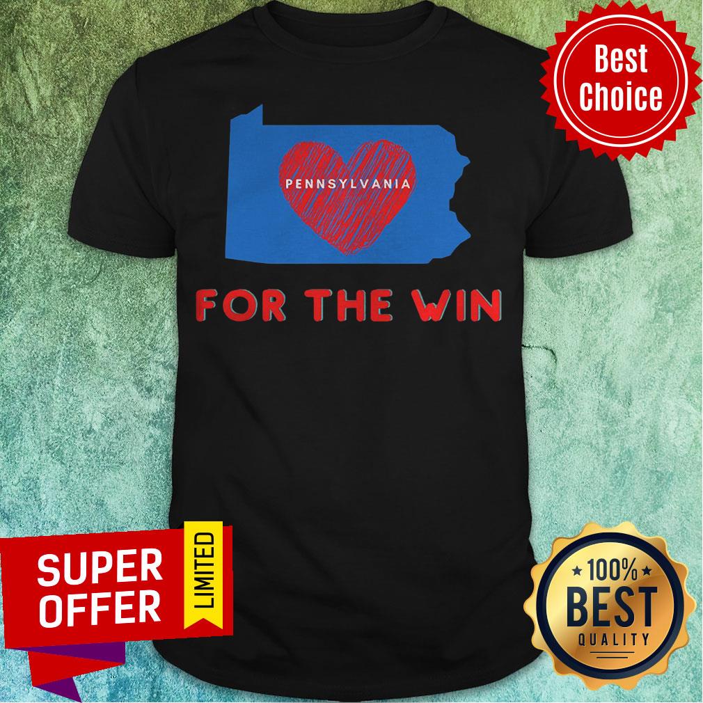 Top Pennsylvania For The Win Patriotic Biden And Harris Heart Shirt