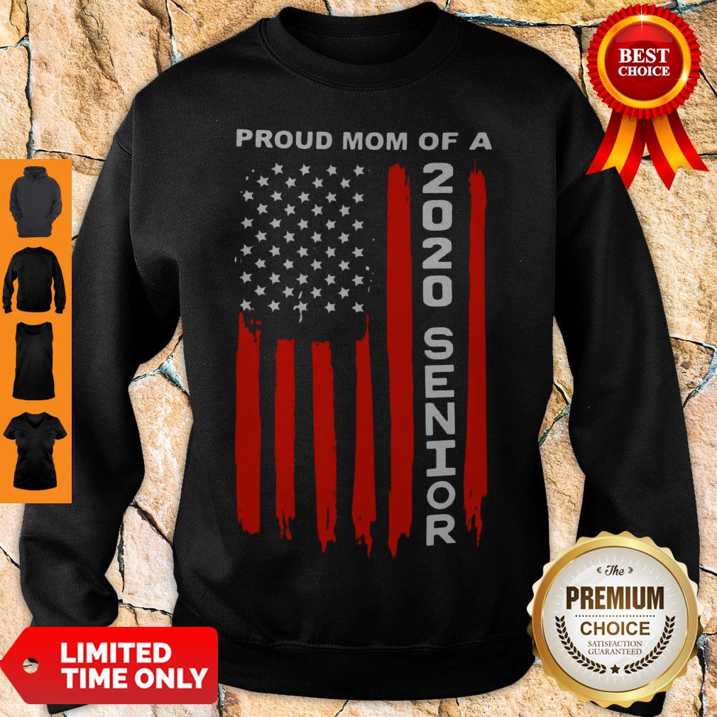 Top Proud Mom Of A 2020 Senior American Flag Shirt