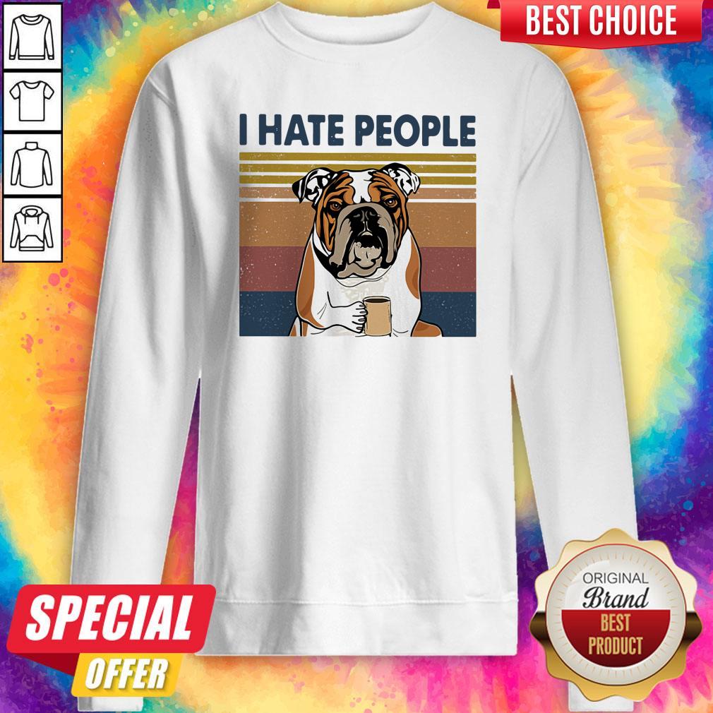 Top Pug I Hate People Vintage Retro Shirt