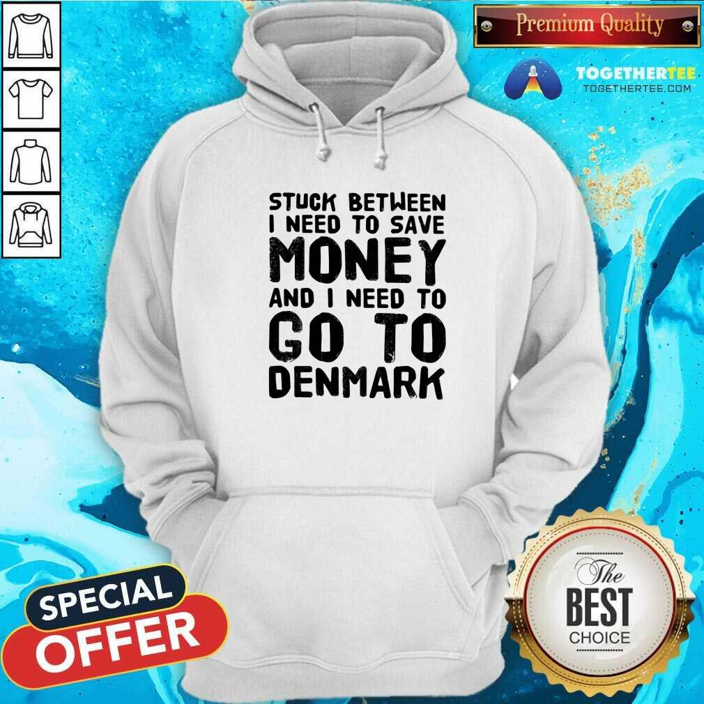 Top Stuck Between I Need To Save Money And I Need To Go To Denmark Shirt