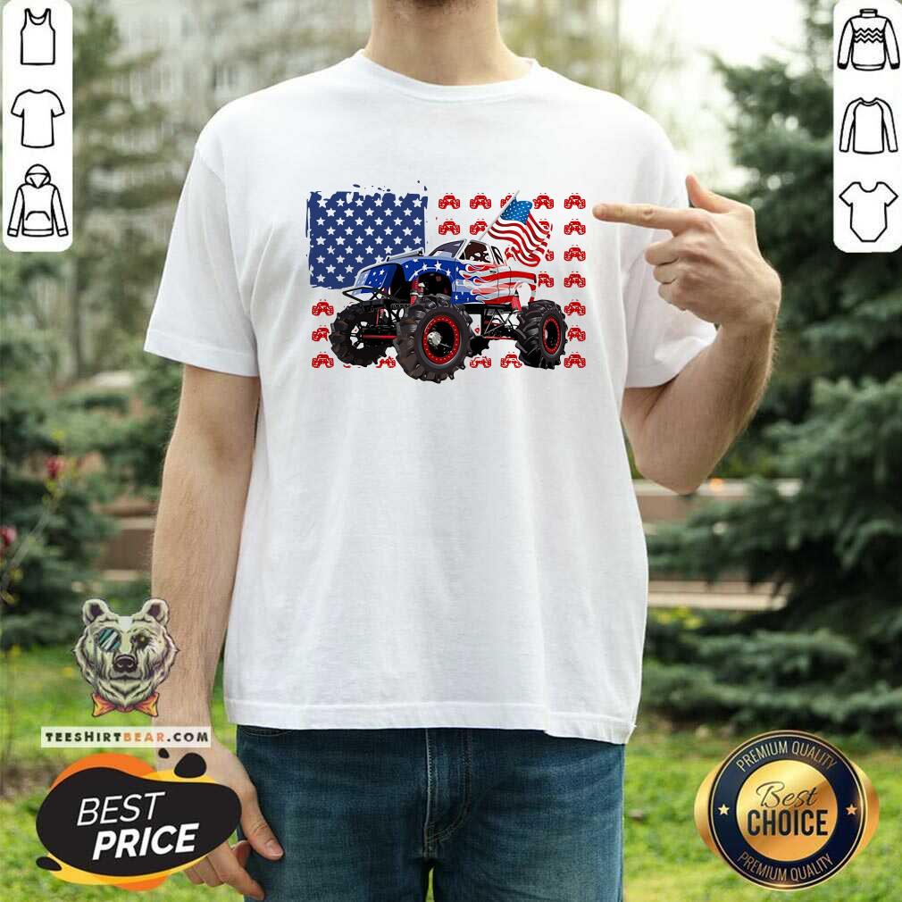 Tractor American Flag Independence Day Shirt