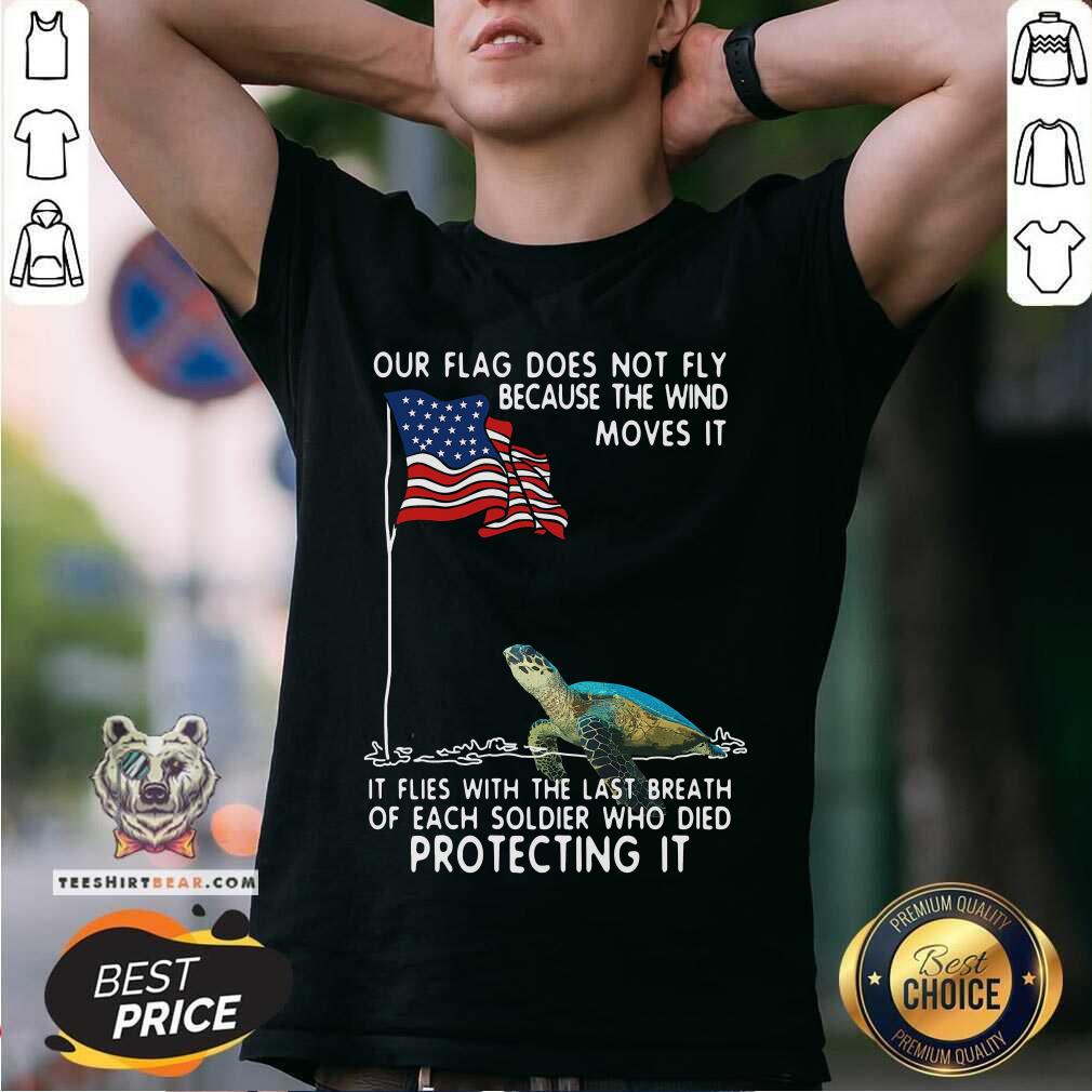 Turtle USA Flag The Wind Moves It Protecting It Shirt