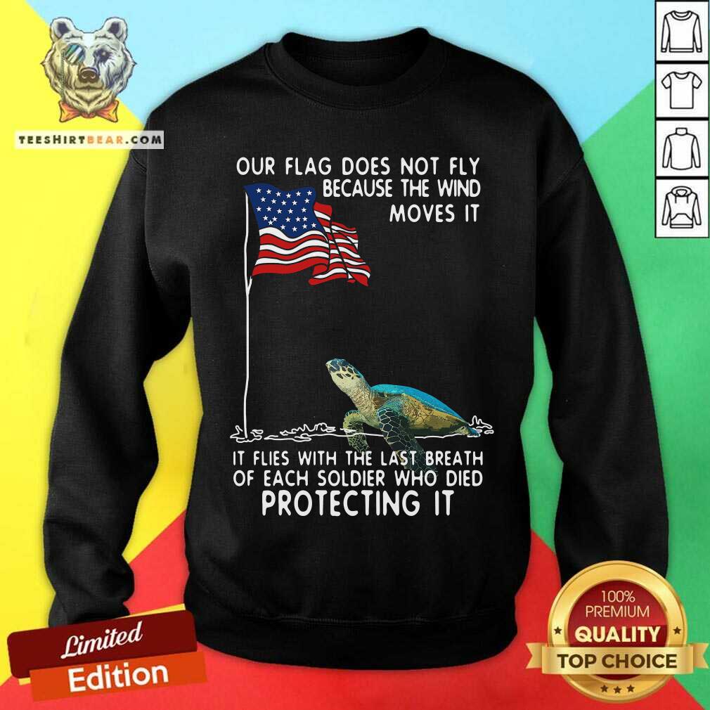 Turtle USA Flag The Wind Moves It Protecting It Shirt