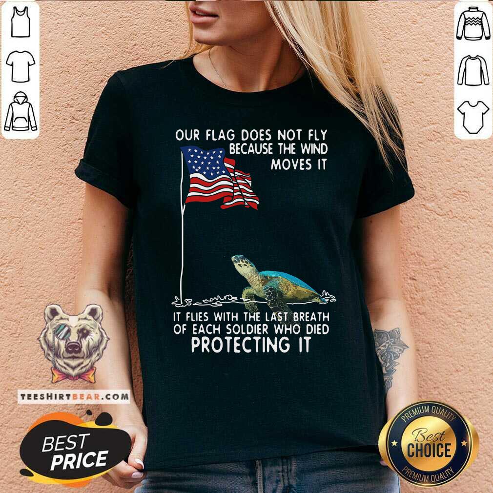 Turtle USA Flag The Wind Moves It Protecting It Shirt