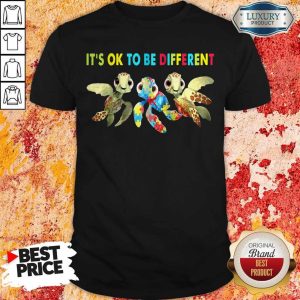 Funny Autism Turtles It'S Ok To Be Different Shirt