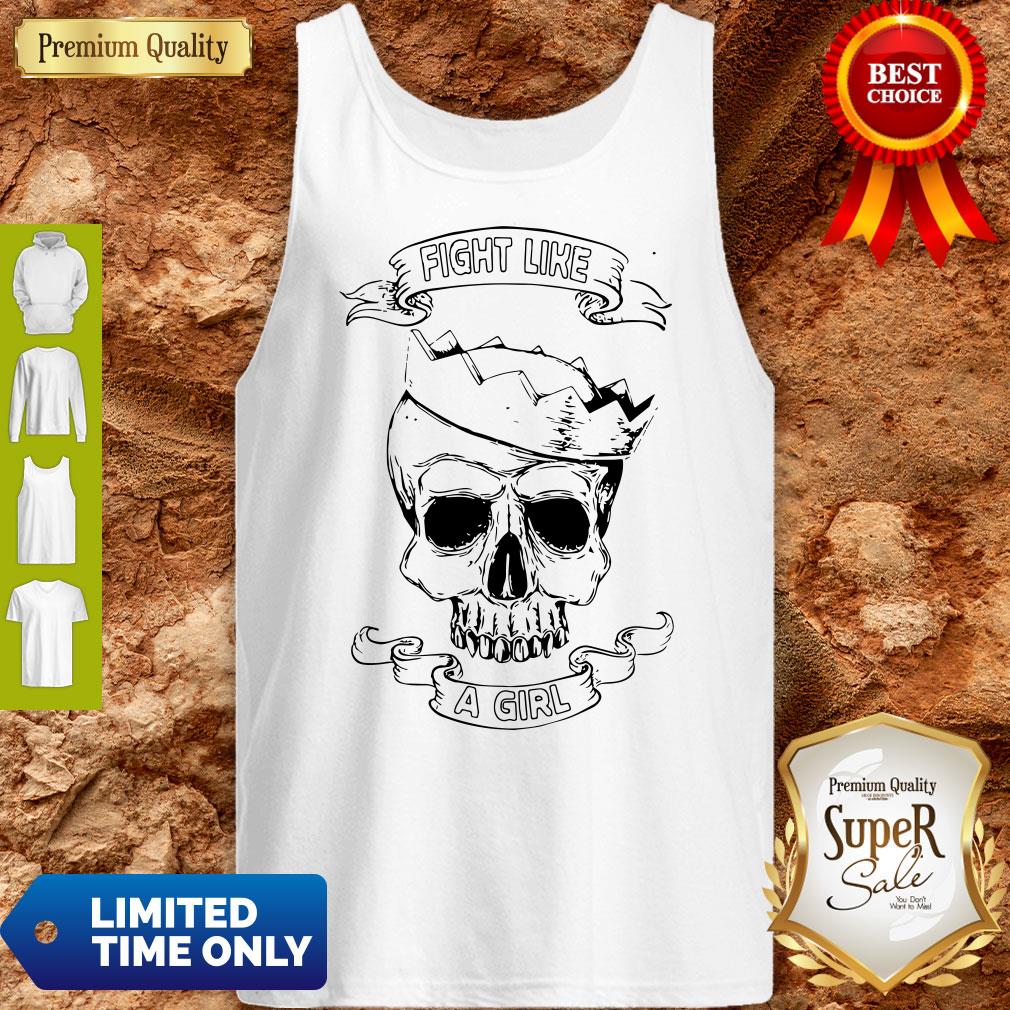 Fight Like A Girl Awareness Skull Princess Shirt