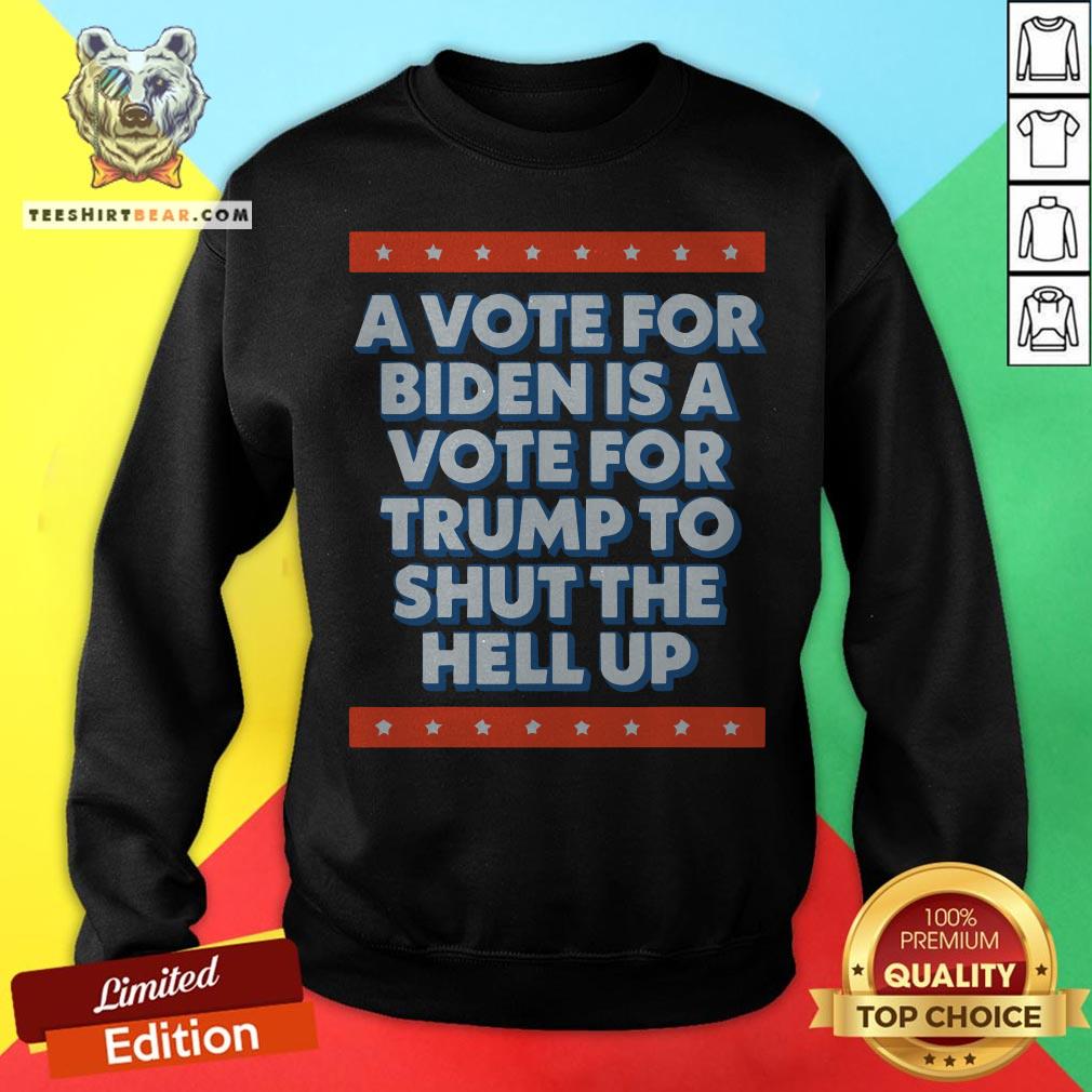 A Vote For Biden Is A Vote For Trump To Shut Funny 2020 T-Shirt