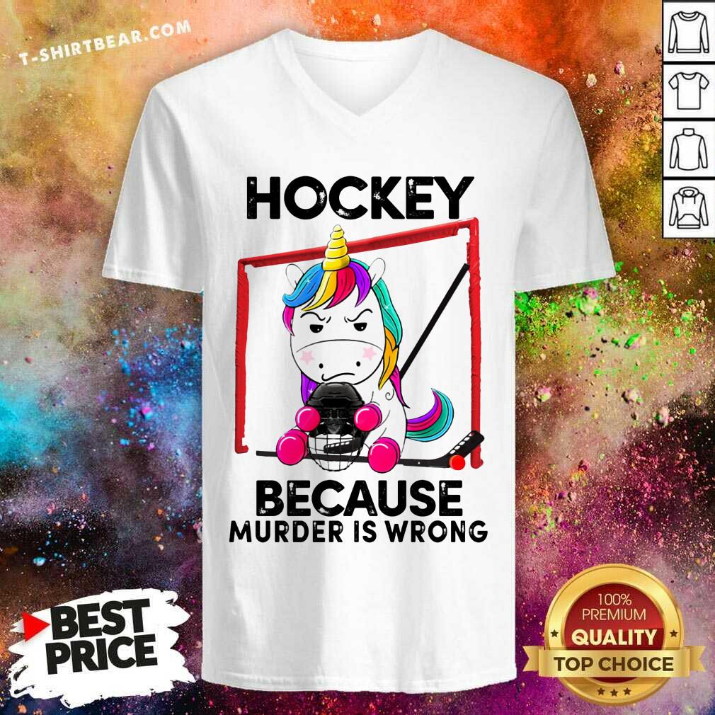 Unicorn Hockey Because Murder Is Wrong Shirt