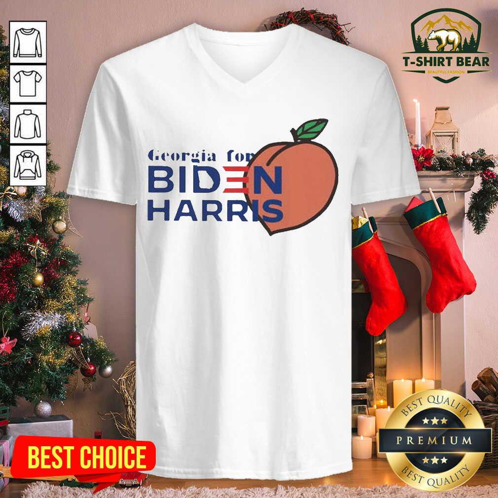 Cute Georgia For Biden Harris Peach Shirt
