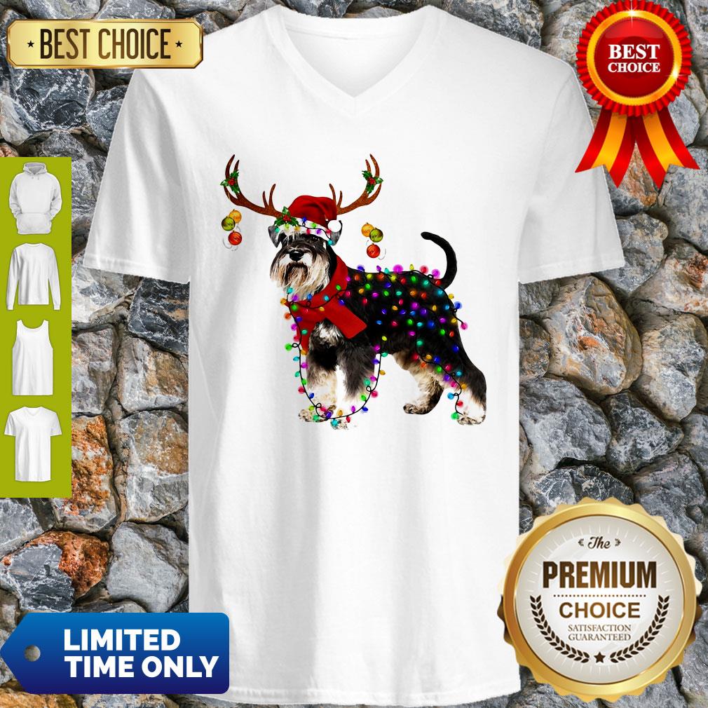 Yorkshire Dog Light Deer Merry Christmas Shirt