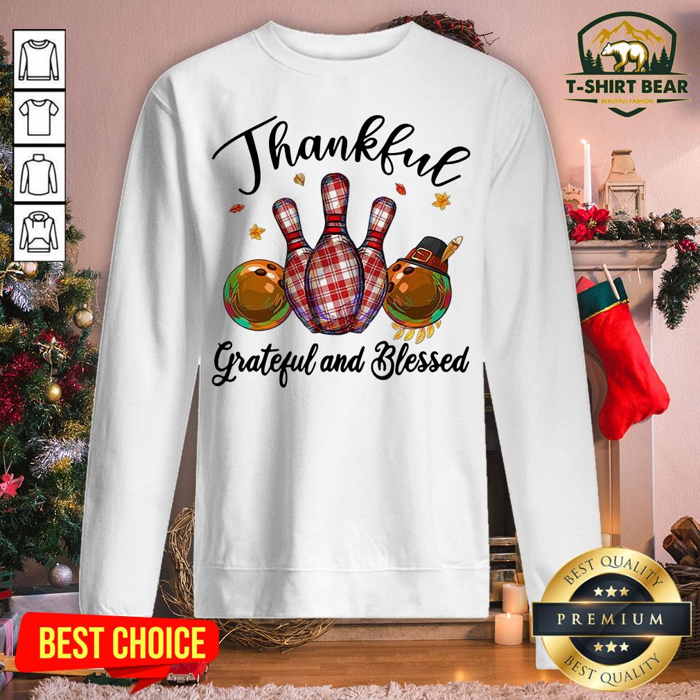 Funny Bowling Thankful Grateful And Blessed Shirt