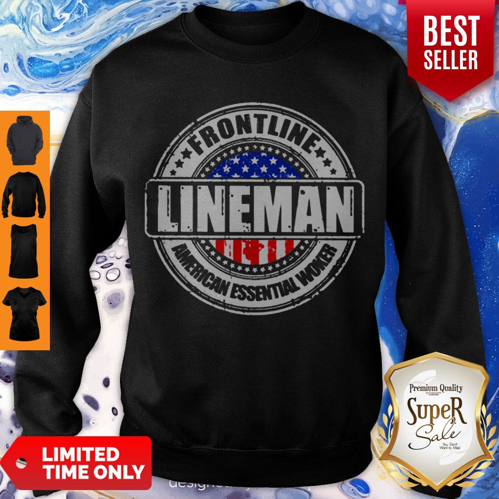 Premium Frontline Lineman American Essential Worker Shirt