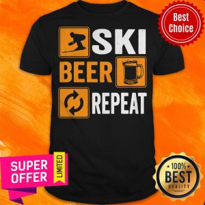 Top Ski Beer Repeat Downhill Skiing Snowboarding Shirt