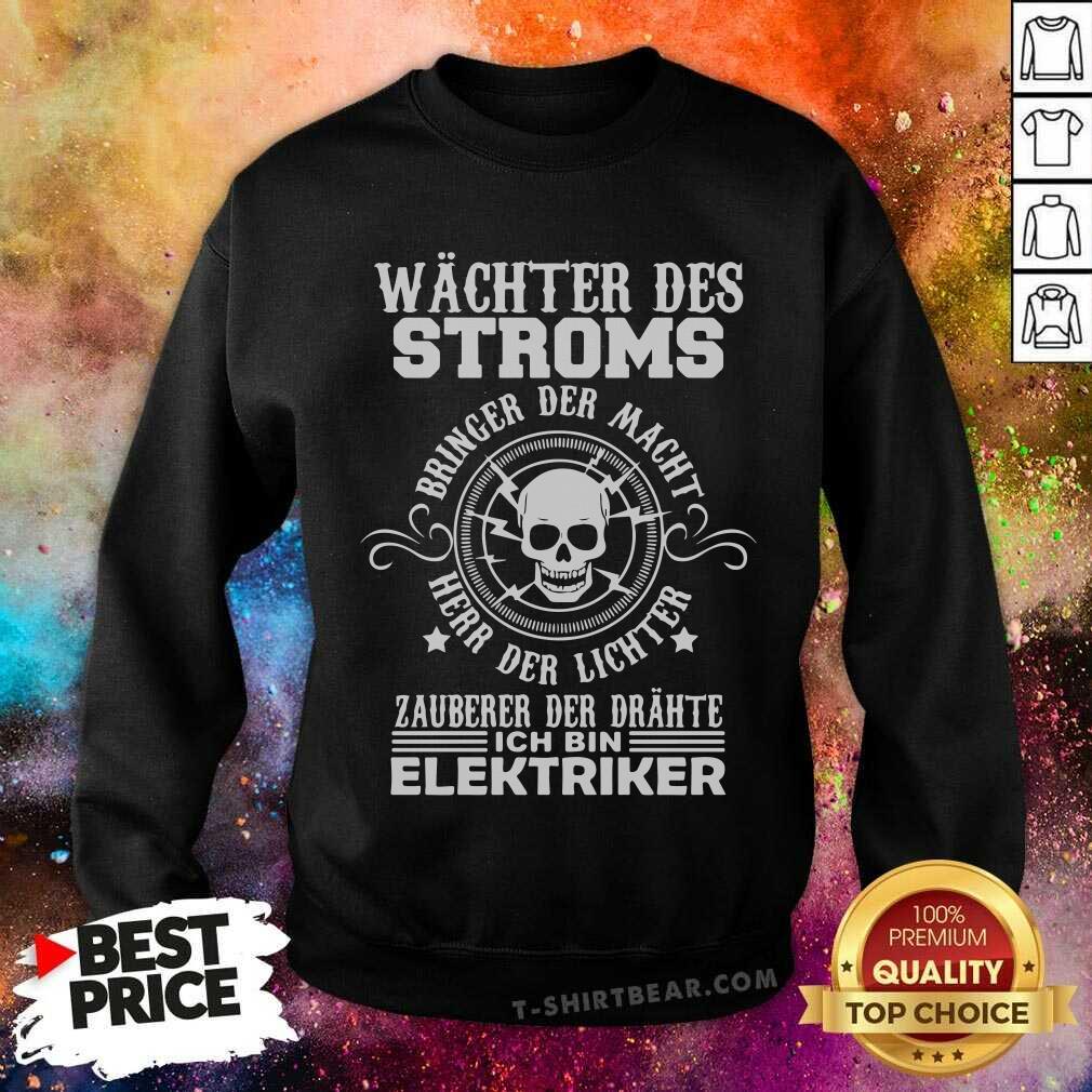 Wachter Des Stroms Skull Elektriker Shirt