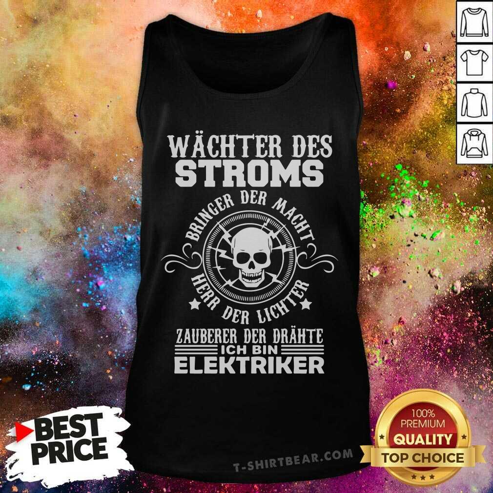 Wachter Des Stroms Skull Elektriker Shirt