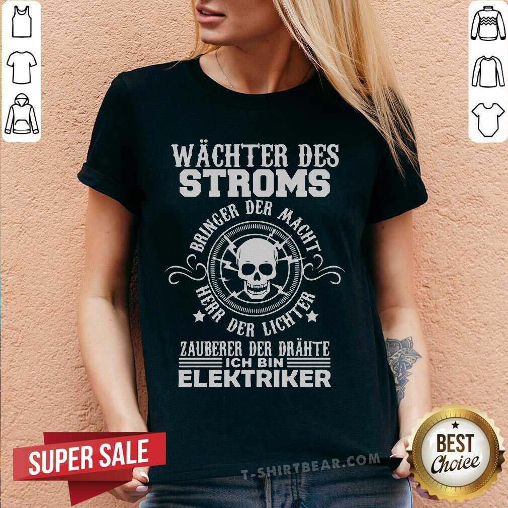 Wachter Des Stroms Skull Elektriker Shirt