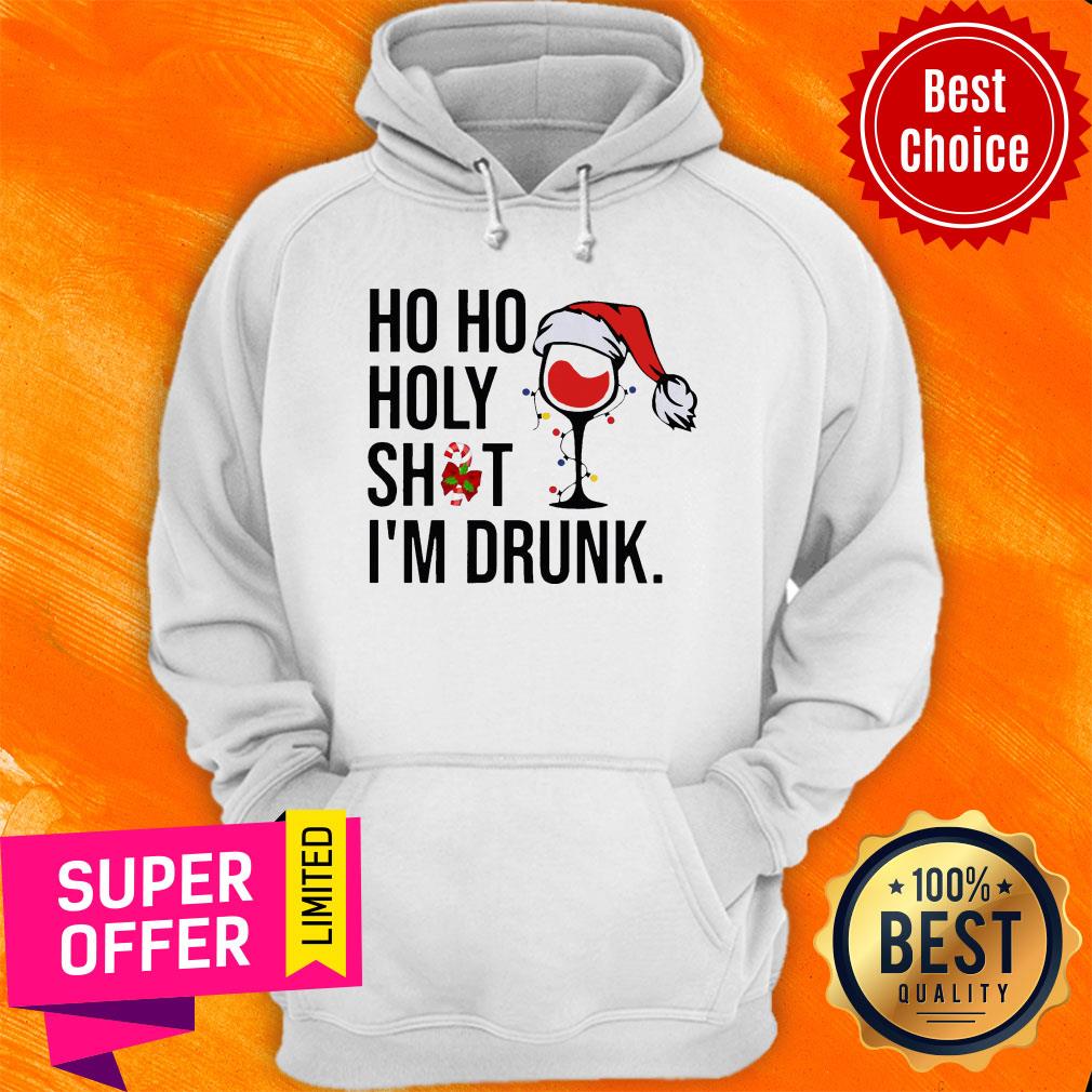 Wine Glass Ho Ho Holy Shit I’m Drunk Christmas Shirt