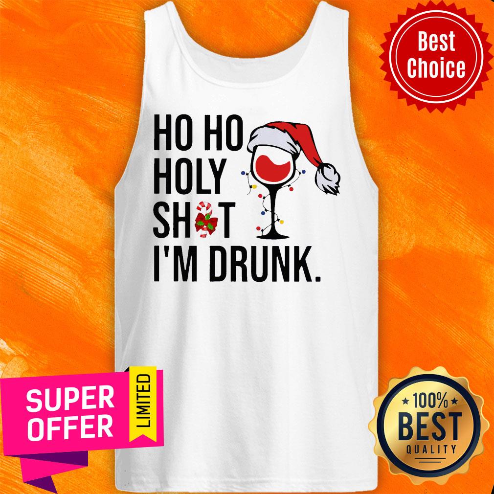 Wine Glass Ho Ho Holy Shit I’m Drunk Christmas Shirt