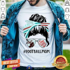 Football Mom Messy Bun Girl Shirt