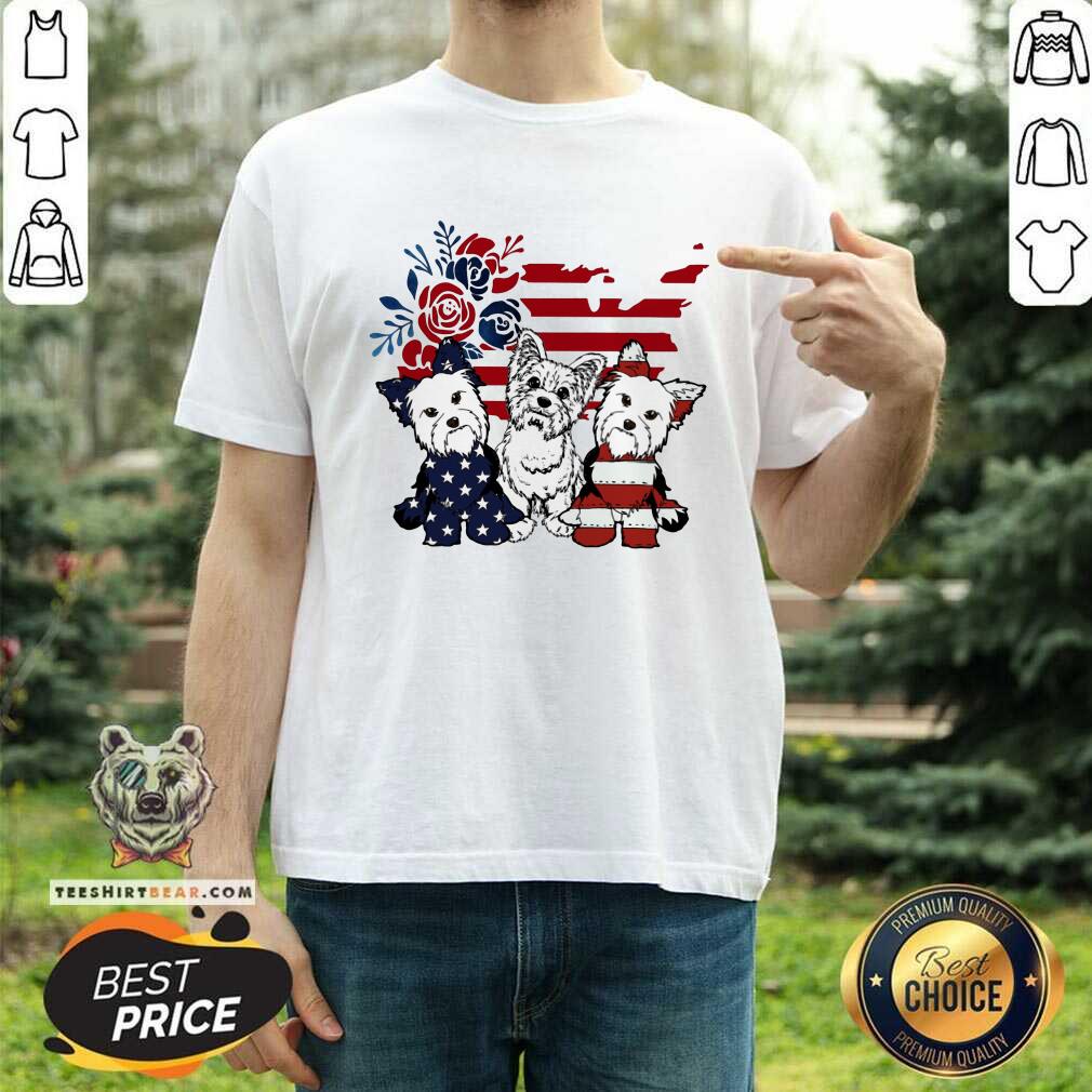 Yorkie Love USA Independence Day Shirt