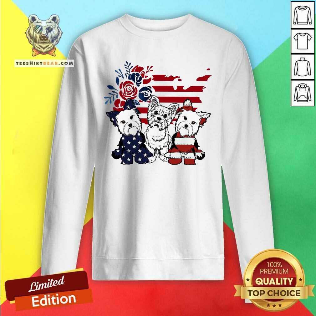 Yorkie Love USA Independence Day Shirt