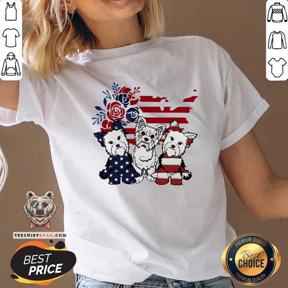 Yorkie Love USA Independence Day Shirt