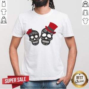 Day Of The Dead Dia De Muertos Sugar Skulls Couple Shirt