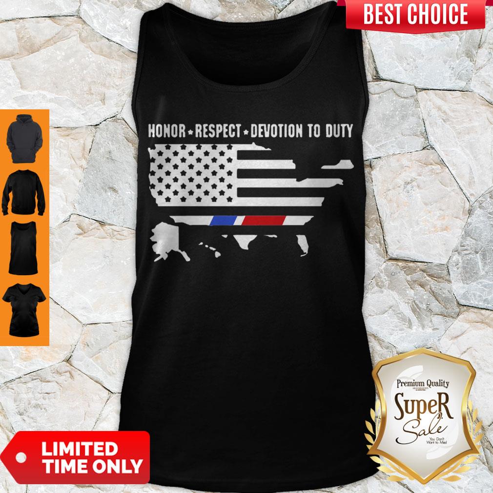 Hot Honor Respect Devotion To Duty American Flag Shirt