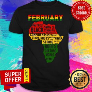Nice February Faith Trust Hope Black Confident Shirt