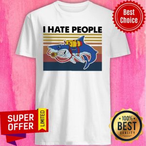 I Hate People Shark Diving Vintage Shirt