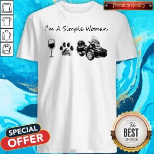 Awesome I’m A Simple Woman Wind Dog And Moto Shirt