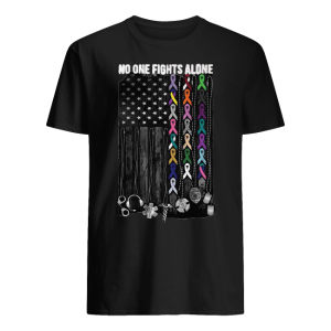 No One Fights Alone Breast Cancer Awareness Shirt