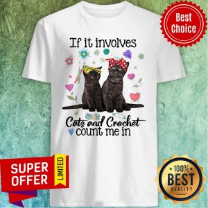Funny If It Involves Cat And Crochet Count Me In Shirt